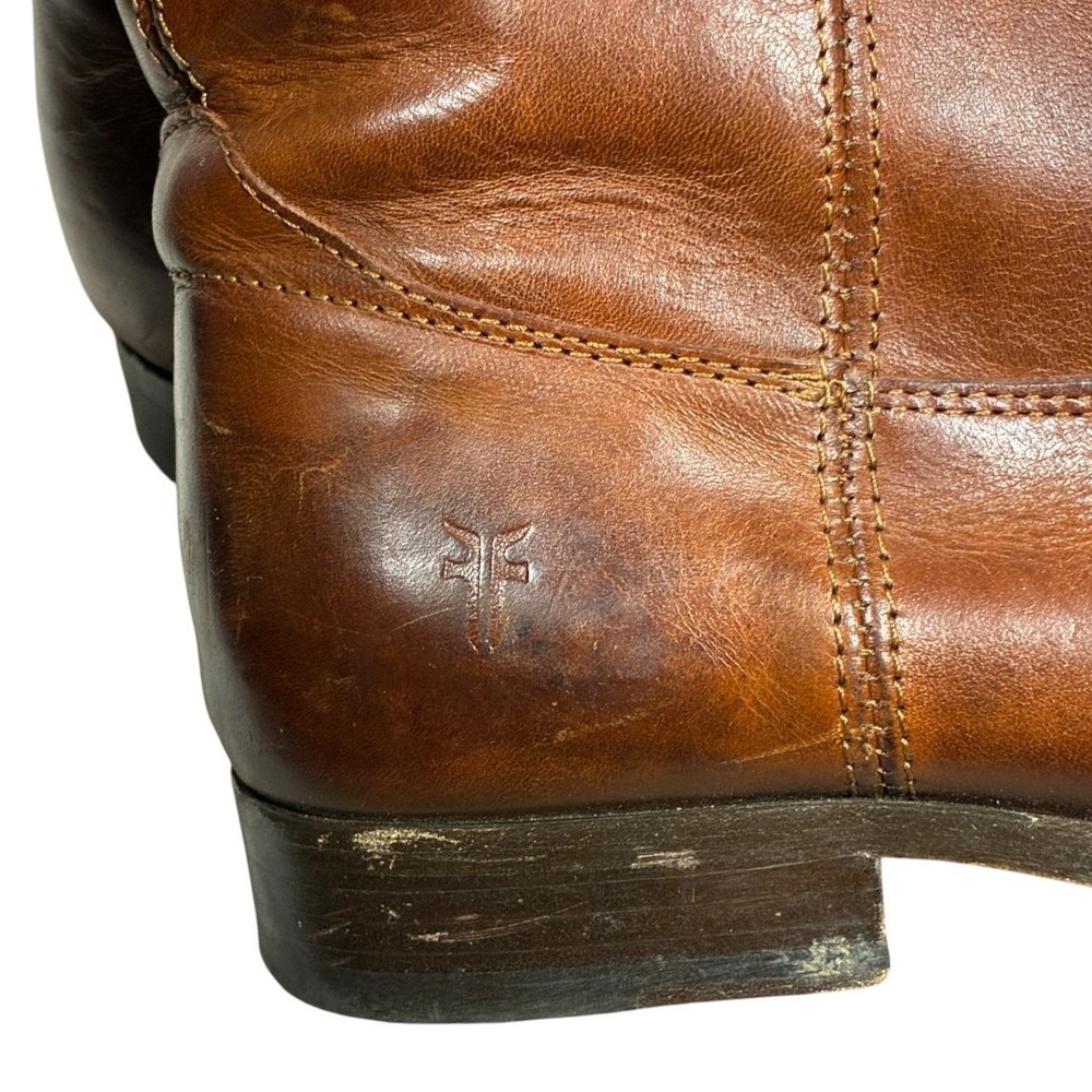 Frye Melissa Button Solid Riding Boots Brown Leat… - image 9